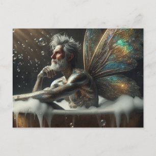 Fairy King neemt een bad Briefkaart