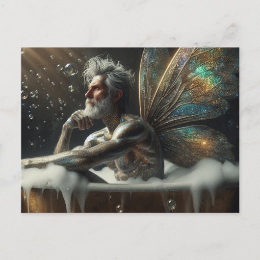 Fairy King neemt een bad Briefkaart (Voorkant)