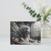 Fairy King neemt een bad in Gold Tub Briefkaart (Staand voorkant)