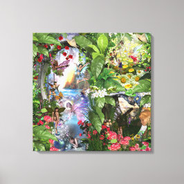 Fairy Kingdom forest dreamland fantasy verhalen Canvas Afdruk
