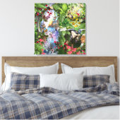 Fairy Kingdom forest dreamland fantasy verhalen Canvas Afdruk (Insitu (Slaapkamer))