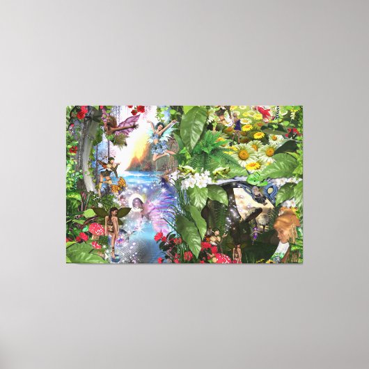 Fairy Kingdom forest dreamland fantasy verhalen Canvas Afdruk (Voorkant)