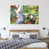 Fairy Kingdom forest dreamland fantasy verhalen Canvas Afdruk (Insitu (Slaapkamer))