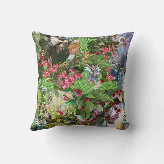 Fairy Kingdom forest dreamland fantasy verhalen Kussen (Achterkant)