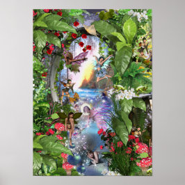 Fairy Kingdom forest dreamland fantasy verhalen Poster