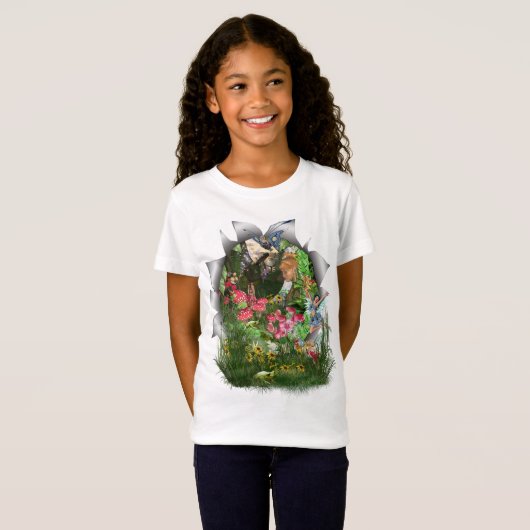 Fairy Kingdom forest dreamland fantasy verhalen T-shirt (Voorkant volledig)