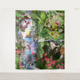 Fairy Kingdom forest dreamland fantasy verhalen Wandkleed
