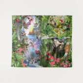 Fairy Kingdom forest dreamland fantasy verhalen Wandkleed (Voorkant (horizontaal))