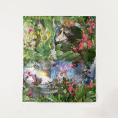 Fairy Kingdom forest dreamland fantasy verhalen Wandkleed (Voorkant)