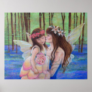 Fairy Kisses ART PRINT Moeder en dochter
