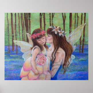 Fairy Kisses ART PRINT Moeder en dochter