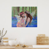 Fairy Kisses ART PRINT Moeder en dochter (Keuken)