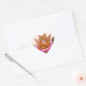 Fairy Kitten Resting in Roos Hart Sticker (Envelop)