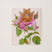Fairy Kitten Resting in Roos Legpuzzel (Verticaal)