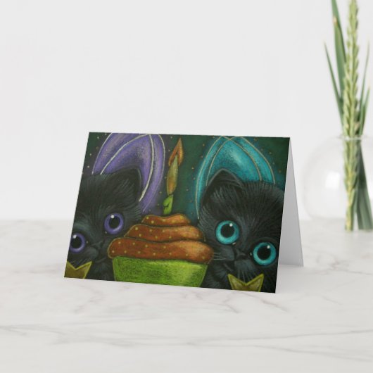 FAIRY KITTENS VERJAARDAG KAART (Voorkant)