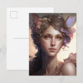 Fairy Lady Fantasy Art Briefkaart (Voorkant / Achterkant)