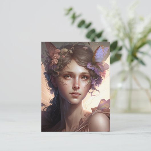 Fairy Lady Fantasy Art Briefkaart (Staand voorkant)