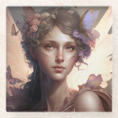 Fairy Lady Fantasy Art Glazen Onderzetter (Voorkant)