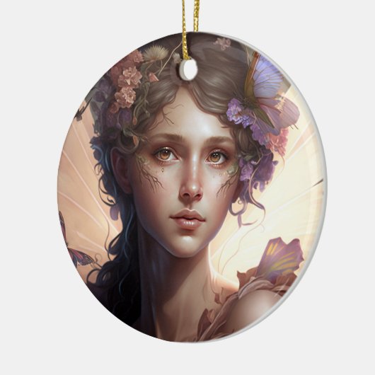 Fairy Lady Fantasy Art Keramisch Ornament (Links)