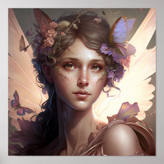 Fairy Lady Fantasy Art Poster (Voorkant)