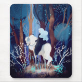 Fairy Lady in een zwarte cape Muismat (Voorkant)