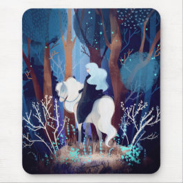 Fairy Lady in een zwarte cape Muismat