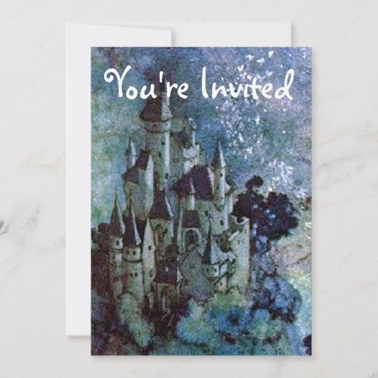 Fairy Land Castle Invitation Kaart (Voorkant)