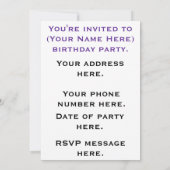 Fairy Land Castle Invitation Kaart (Achterkant)