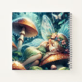  Fairy Land met schattige slak en vlinders Notitieboek (Achterkant)
