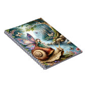  Fairy Land met schattige slak en vlinders Notitieboek (Rechterzijde)