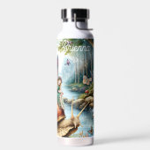  Fairy Land met schattige slak en vlinders Waterfles (Links)