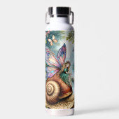  Fairy Land met schattige slak en vlinders Waterfles (Voorkant)