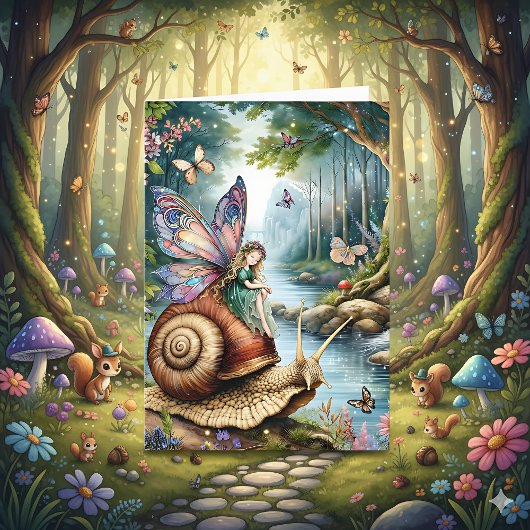  Fairy Land Verjaardag Kaart met Kleurplaat