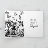  Fairy Land Verjaardag Kaart met Kleurplaat (Binnen)