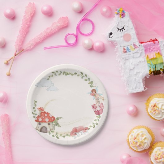 Fairy land verjaardagsfeest papieren bordje (Feest)