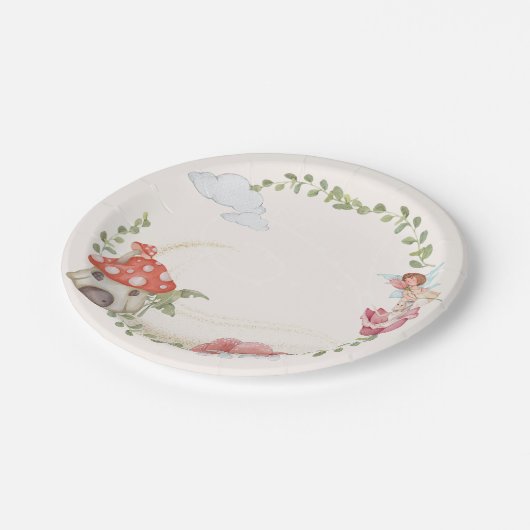 Fairy land verjaardagsfeest papieren bordje (Gekanteld)