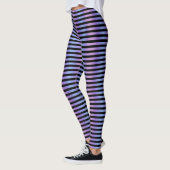 Fairy Lavendel Roze Pastel Ombre Gradient Stripe Leggings (Links)