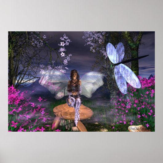 Fairy LavenderGlitter Poster (Voorkant)