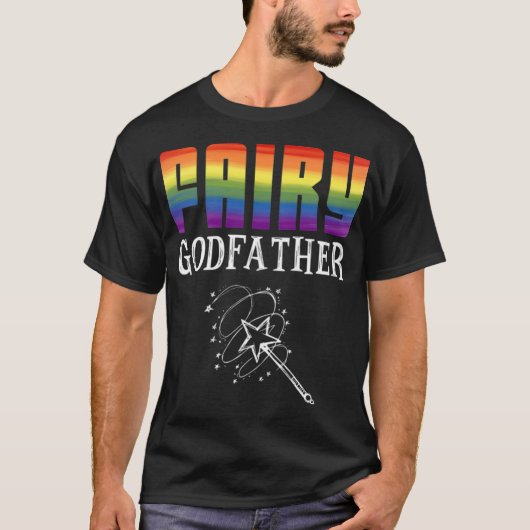Fairy LGBT Pride Equality Awareness Godfather  T-shirt (Voorkant)