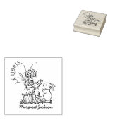 Fairy Library Boek Rubberstempel (Gestempeld)