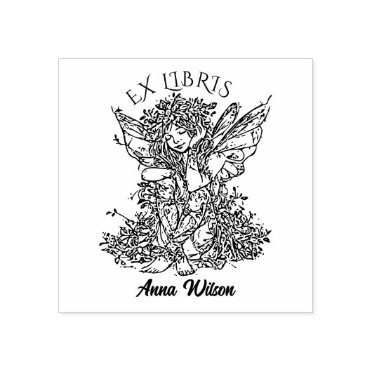  Fairy Library Boek Rubberstempel (Afrduk)