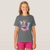 Fairy liefde voor het leren van meisje T-shirt (Voorkant volledig)