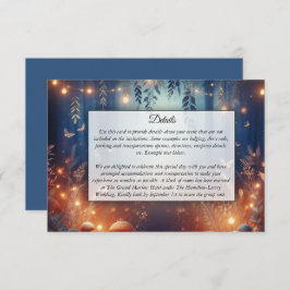 Fairy Lights and Moonlit Forest Magic Wedding Informatiekaartje