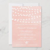 Fairy Lights Blush Bridal Shower Kaart (Voorkant)
