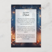 Fairy Lights en Moonlit Forest Magic Wedding Informatiekaartje (Voorkant)