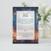 Fairy Lights en Moonlit Forest Magic Wedding Informatiekaartje (Staand voorkant)