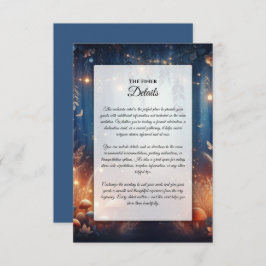 Fairy Lights en Moonlit Forest Magic Wedding Informatiekaartje