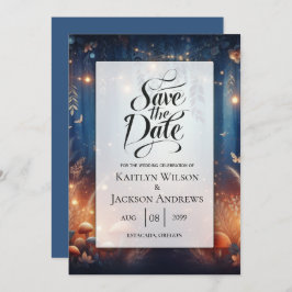 Fairy Lights en Moonlit Forest Magic Wedding Save The Date