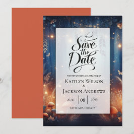 Fairy Lights en Moonlit Forest Magic Wedding Save The Date