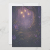 Fairy Lights Enchanted Forest Purple Bridal Shower Kaart (Achterkant)